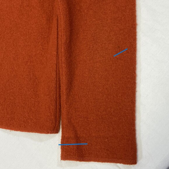 Sarah Spencer Wool Jacket XL Standup Collar Rust Zip Front Princess Seam Coat - Picture 12 of 12